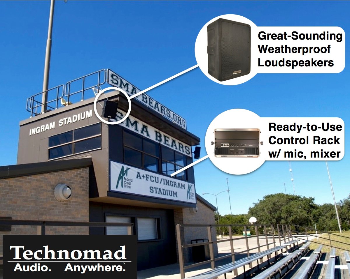 Install Systems Technomad Weatherproof PA Systems for Stadiums
